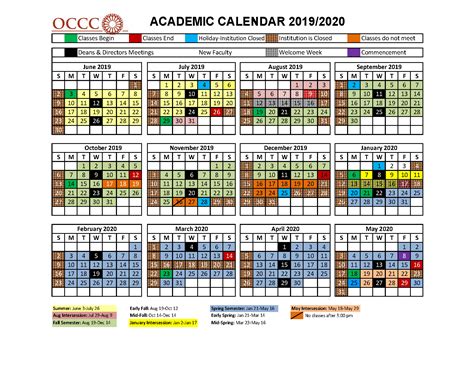 Occc Academic Calendar